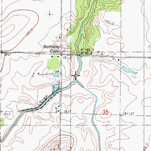 Topographic Map of Lake Fork, IL