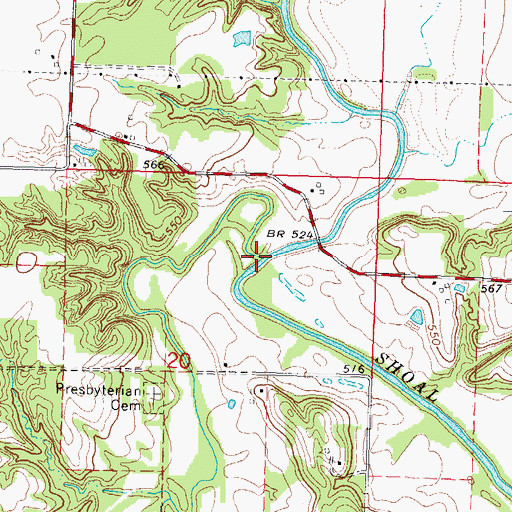Topographic Map of Lake Fork, IL