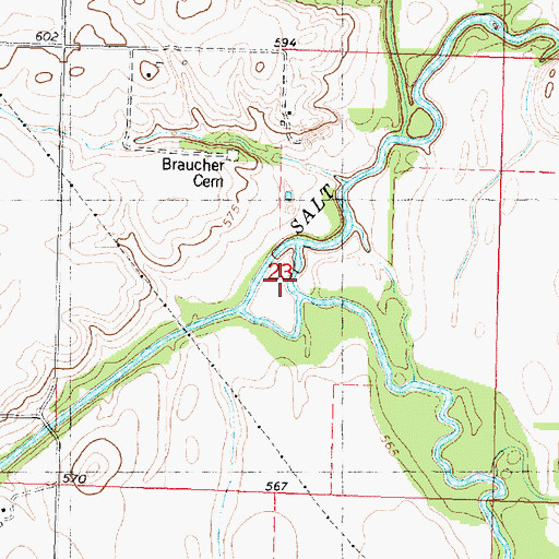 Topographic Map of Lake Fork, IL