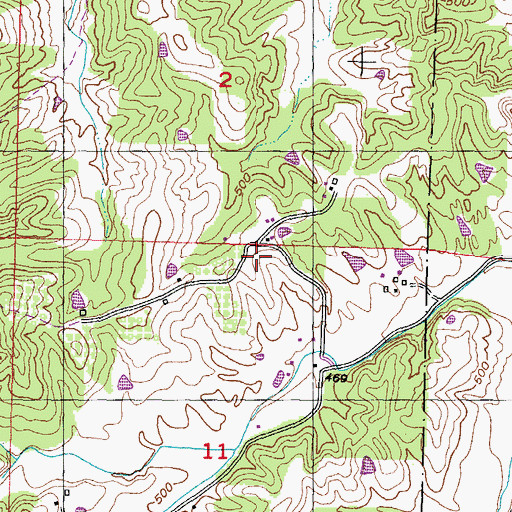 Topographic Map of Lake Hill School (historical), IL