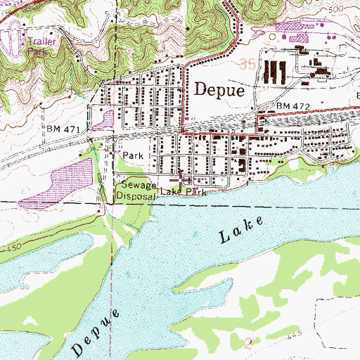 Topographic Map of Lake Park, IL
