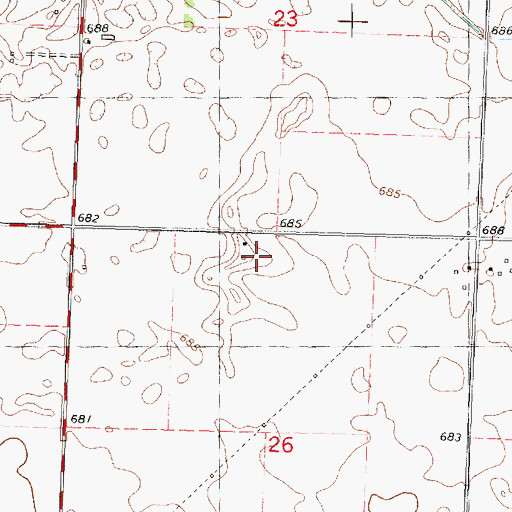 Topographic Map of Lake School (historical), IL