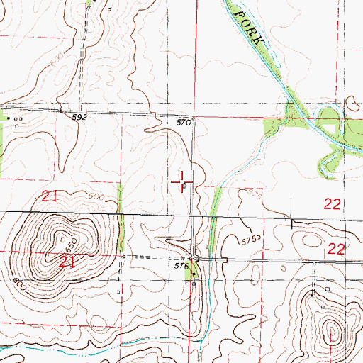 Topographic Map of Lakeside School (historical), IL