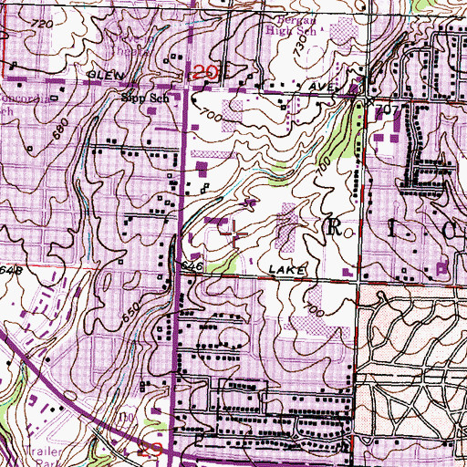 Topographic Map of Lakeview Park, IL