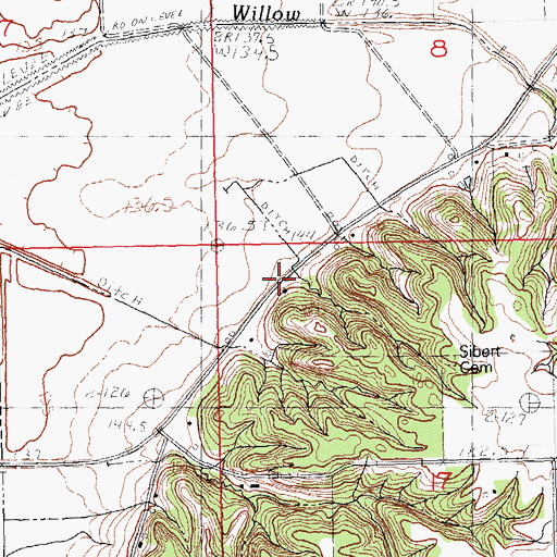 Topographic Map of Lakeview School (historical), IL