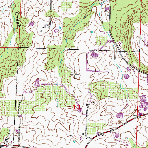 Topographic Map of Lamer School, IL