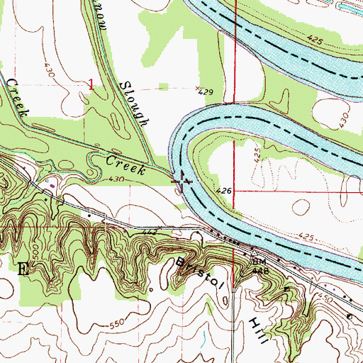 Topographic Map of Lamotte Creek, IL
