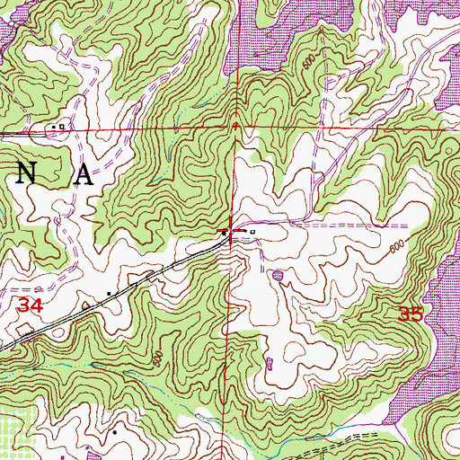Topographic Map of Landreth School, IL