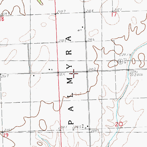 Topographic Map of Landreth School (historical), IL