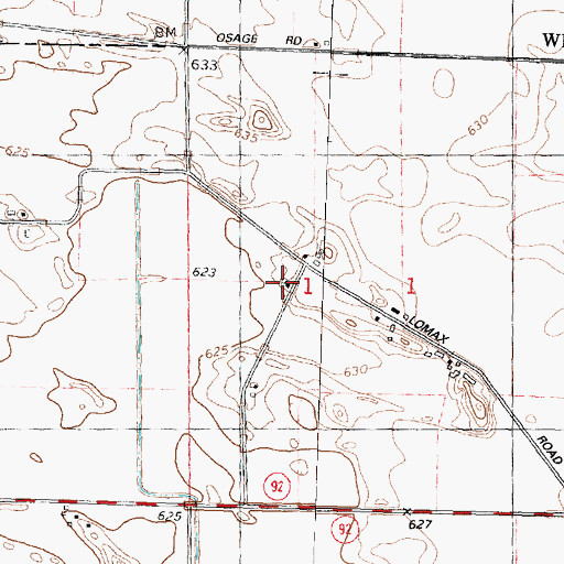 Topographic Map of Lane School (historical), IL