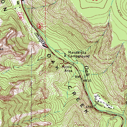 Topographic Map of School House Picnic Ground, AZ