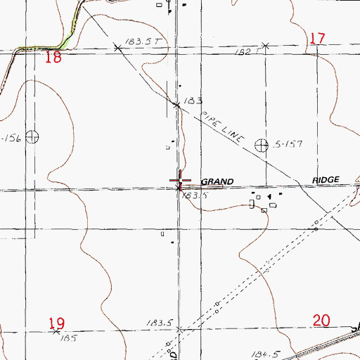 Topographic Map of Lanphere School, IL