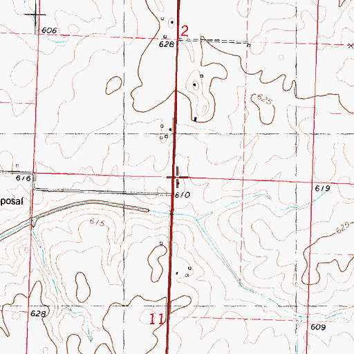 Topographic Map of Laughery School (historical), IL