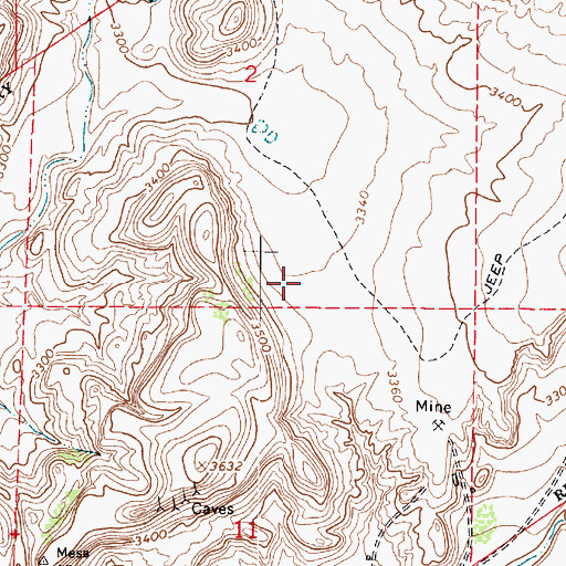 Topographic Map of Fort Verde Garden Reservation (historical), AZ