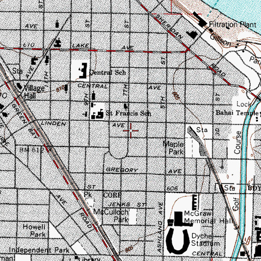 Topographic Map of Laurel Elm School, IL
