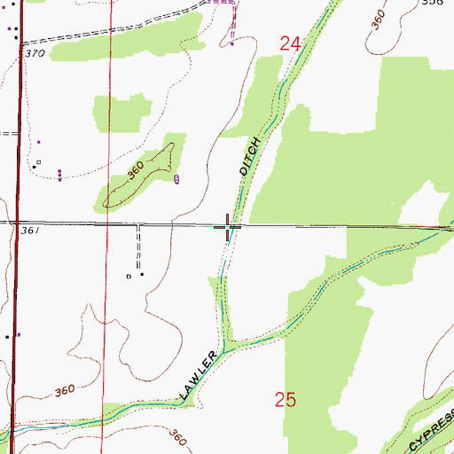 Topographic Map of Lawler Ditch, IL