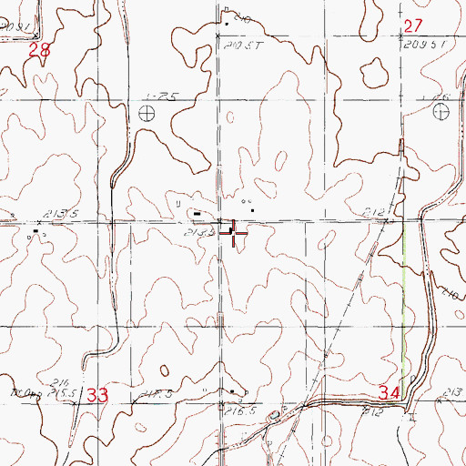 Topographic Map of Lawless School (historical), IL