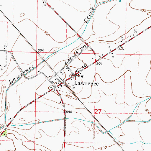 Topographic Map of Lawrence, IL