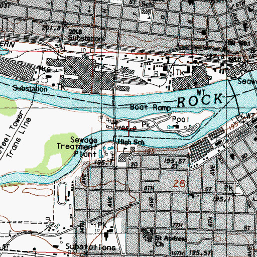 Topographic Map of Lawrence Park, IL