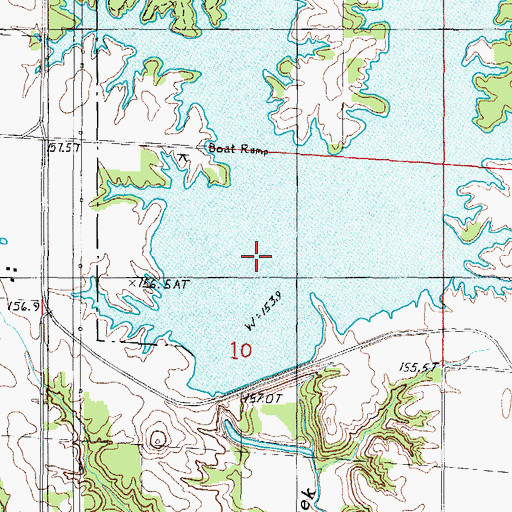 Topographic Map of Laws Creek, IL