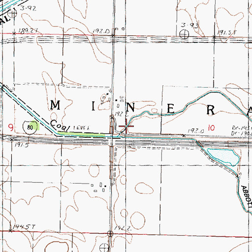Topographic Map of Lawson Creek, IL