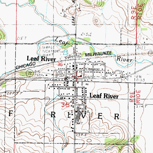 Topographic Map of Leaf River, IL