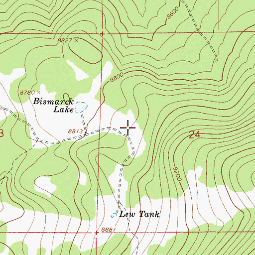 Topographic Map of Bismarck Tank, AZ