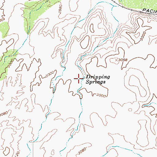 Topographic Map of Dripping Springs, AZ