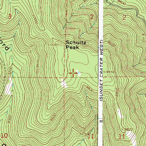 Topographic Map of High Tank, AZ