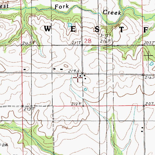 Topographic Map of Lee School (historical), IL