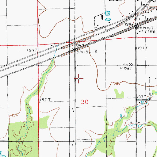 Topographic Map of Lefever School (historical), IL