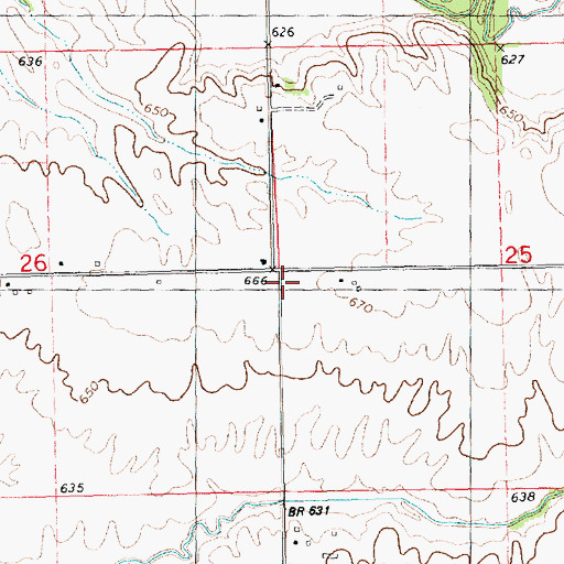 Topographic Map of Legal Corner School (historical), IL