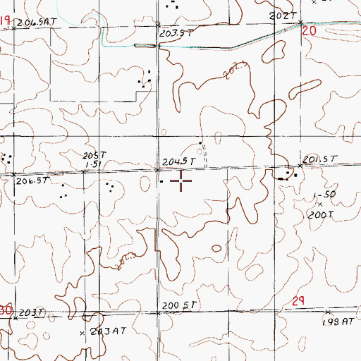 Topographic Map of Leggottville School (historical), IL