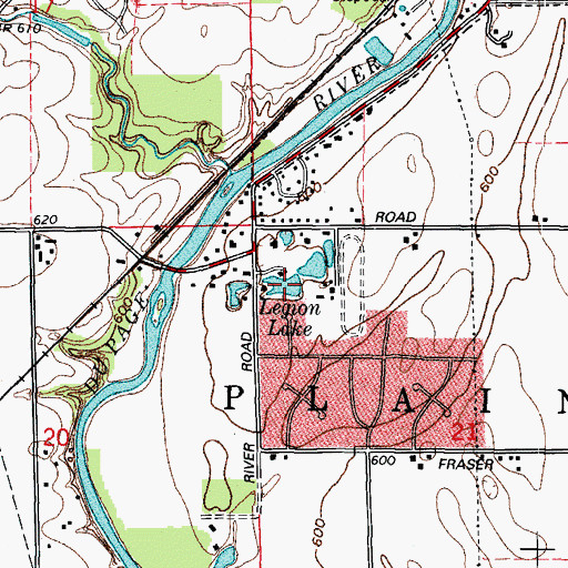 Topographic Map of Legion Lake, IL