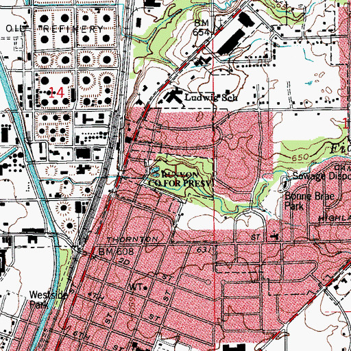 Topographic Map of Legion Park, IL