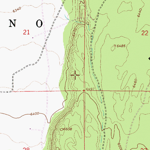 Topographic Map of Bedground Ridge, AZ