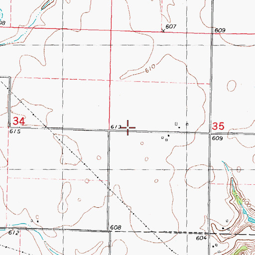 Topographic Map of Leigh School (historical), IL