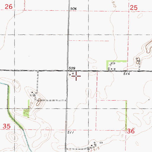 Topographic Map of Leinweber School (historical), IL