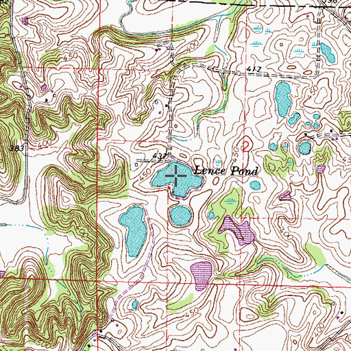 Topographic Map of Lence Pond, IL