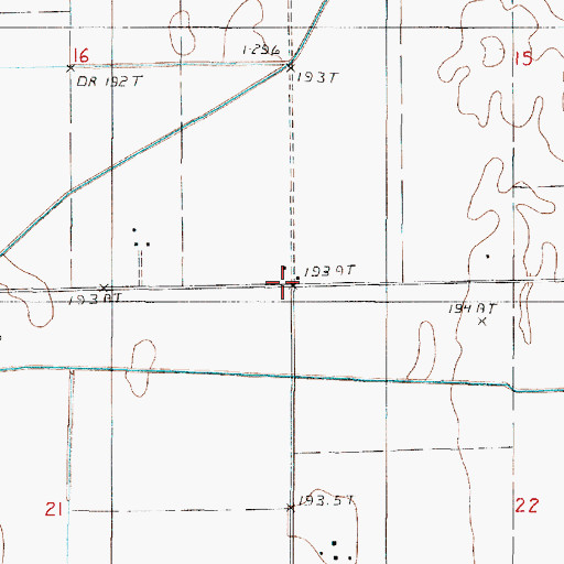 Topographic Map of Lenz School (historical), IL