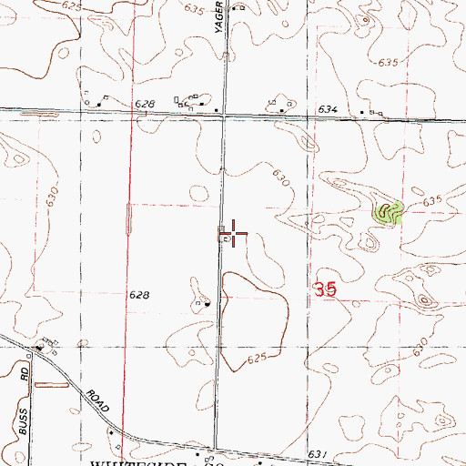 Topographic Map of Leon School (historical), IL