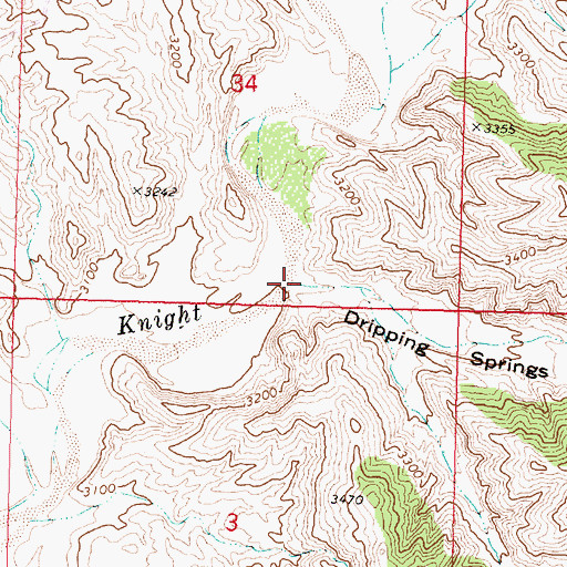Topographic Map of Dripping Springs Canyon, AZ