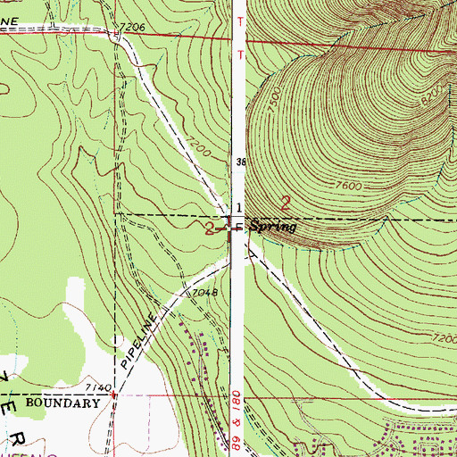 Topographic Map of Paradies Spring, AZ