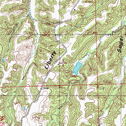 Topographic Map of Liberty School (historical), IL