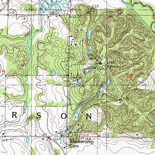 Topographic Map of Liberty School (historical), IL