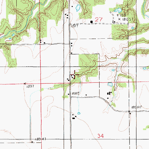 Topographic Map of Liberty School (historical), IL