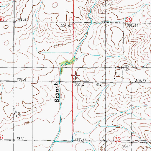 Topographic Map of Liberty School (historical), IL