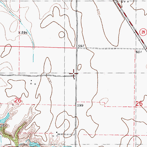 Topographic Map of Liberty School (historical), IL