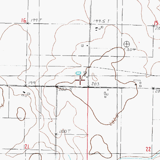 Topographic Map of Liberty School (historical), IL