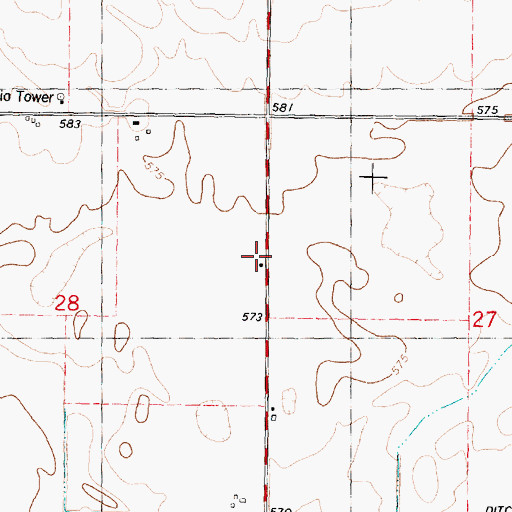 Topographic Map of Liberty School (historical), IL